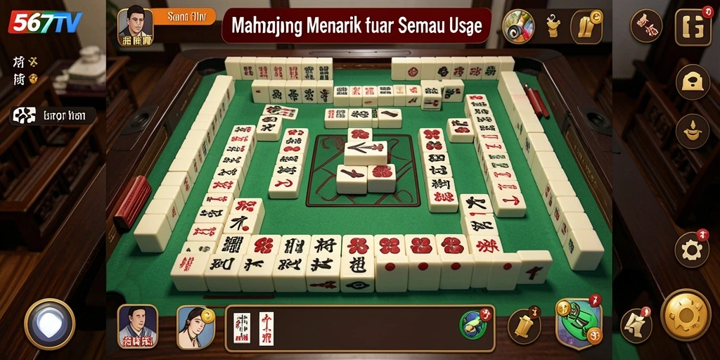 Gameplay seru dan mendebarkan dalam Mahjong.