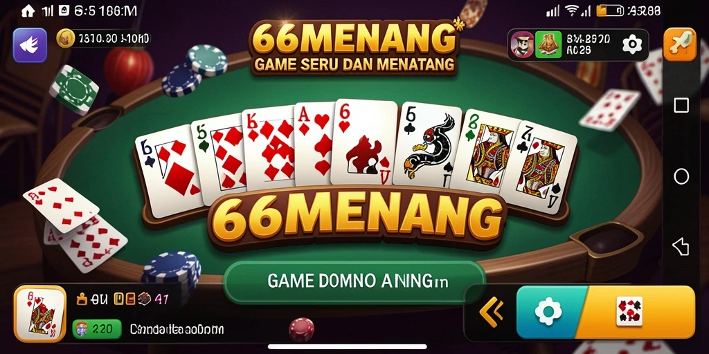 Tampilan menarik dari gameplay Domino di 66MENANG.