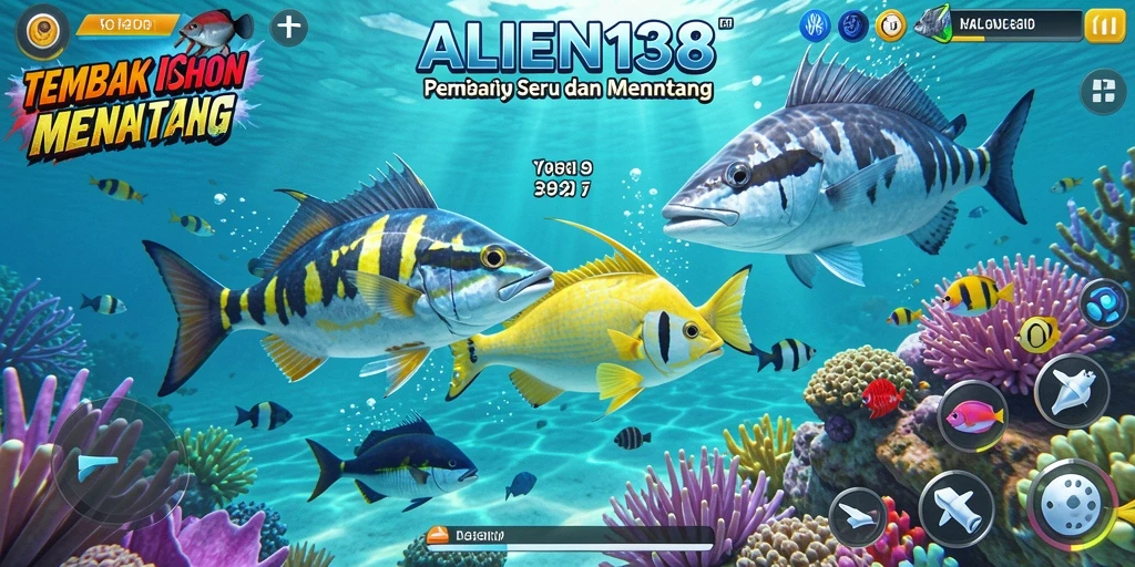 Tampilan gameplay Tembak Ikan yang seru dan penuh warna.