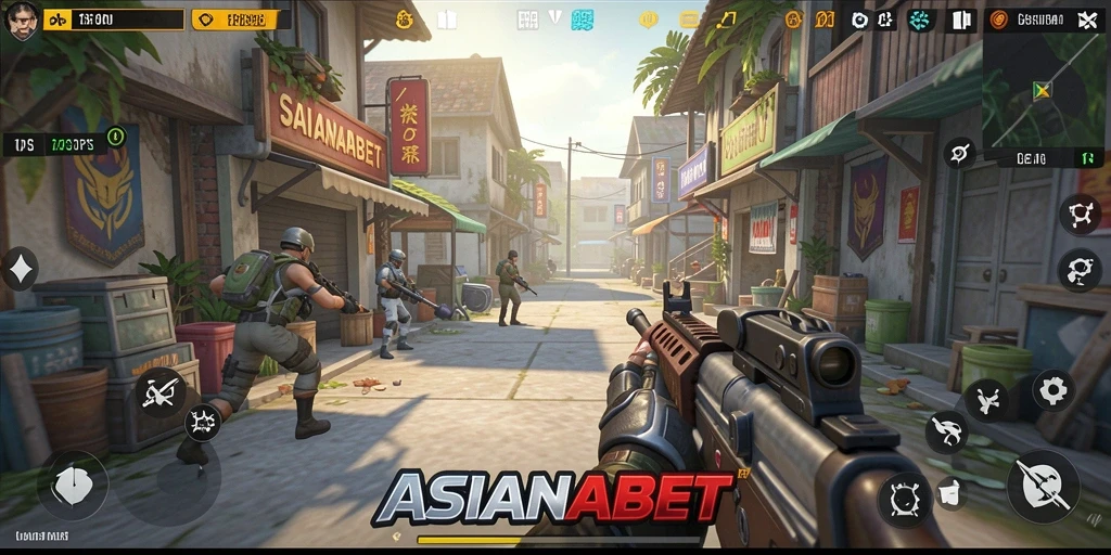 Tampilan screenshot ASIANABET menampilkan aksi seru dalam gameplay TPS.