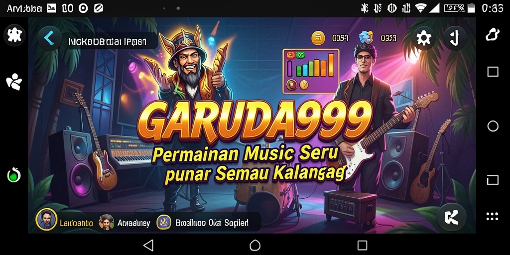 Tampilan gameplay GARUDA999 dengan lagu-lagu menarik dan grafik memukau.