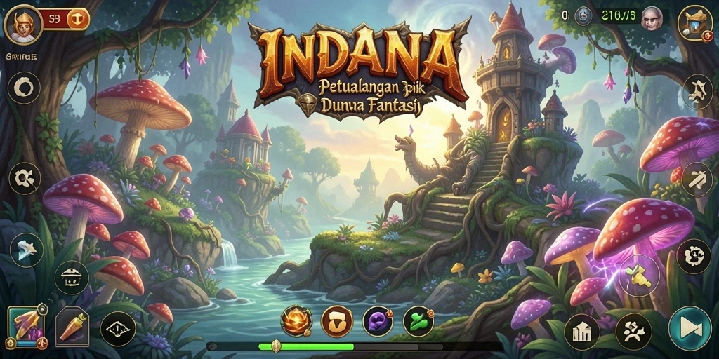 Tampilan gameplay mendebarkan di dunia fantasi INDAAA.