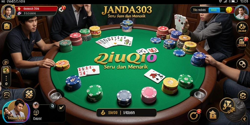 Tampilan gameplay seru dalam JANDA303 saat bermain QiuQiu.