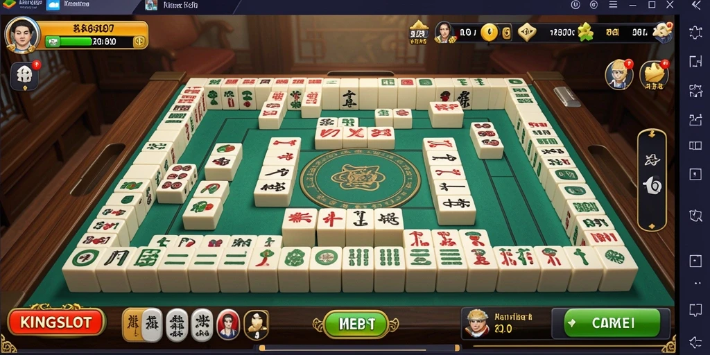 Tampilan gameplay Mahjong yang seru dan menantang di KINGSLOT.