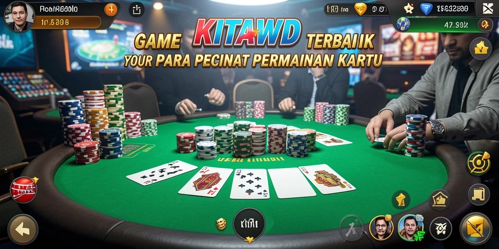Tampilan menawan dari permainan poker yang mendebarkan.