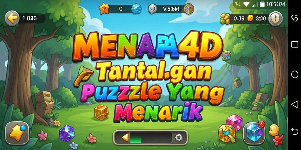 Tangkapan layar MENARA4D menampilkan gameplay menarik dalam menyelesaikan teka-teki.