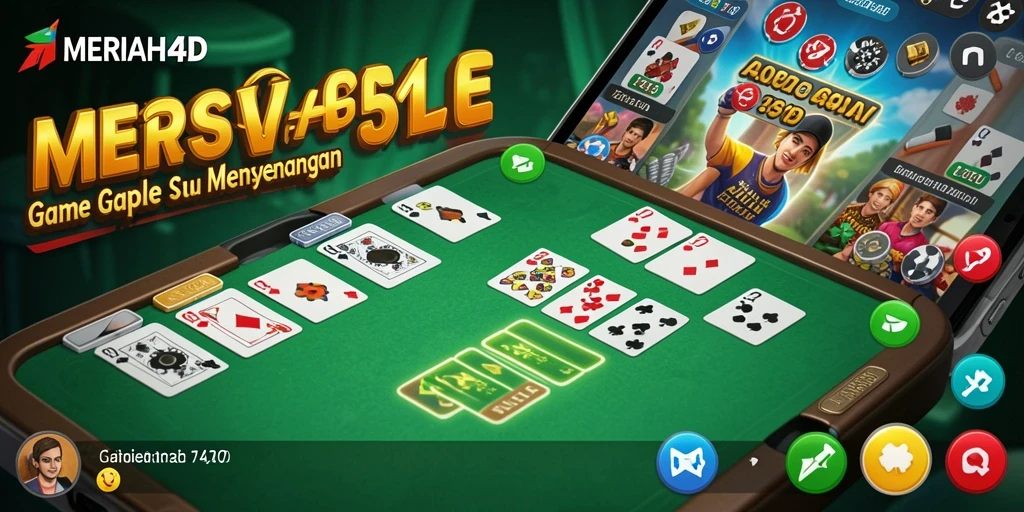 Tampilan gameplay seru dalam permainan Gaple di MERIAH4D.