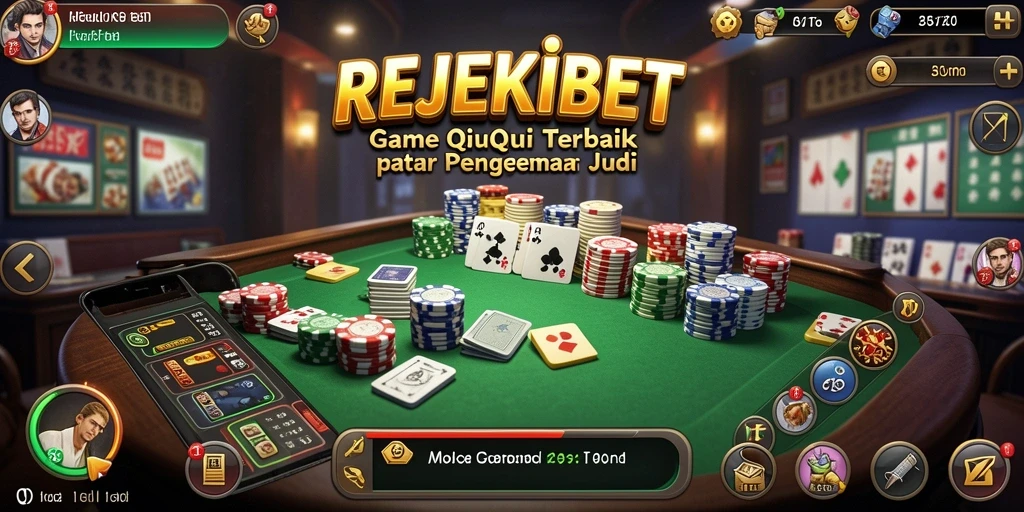 Tampilan gameplay seru dari REJEKIBET dengan aksi QiuQiu.