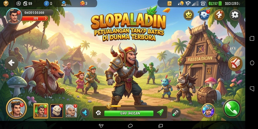 Gameplay SLOTALADIN yang menampilkan petualangan seru di dunia terbuka.