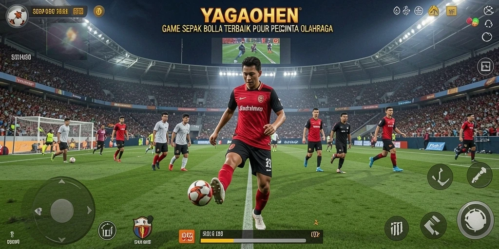 Tampilan menarik dari gameplay YAGAOHEN dengan aksi sepak bola seru.